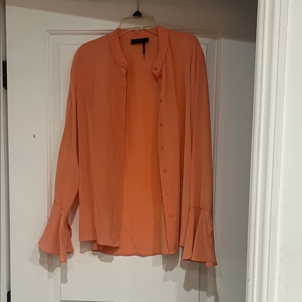Donna Karan Coral Buttom Up Blouse